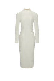 Midi dress with silhouette lines