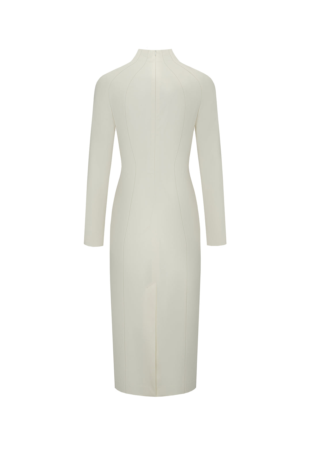 Midi dress with silhouette lines