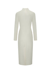 Midi dress with silhouette lines