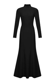 Maxi dress with silhouette lines