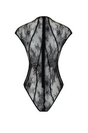 Lace bodysuit with silhouette lines