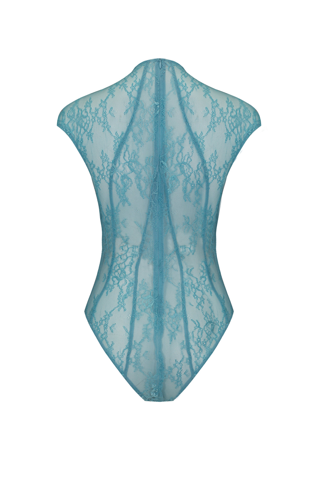 Lace bodysuit with silhouette lines