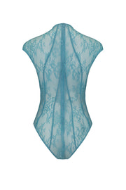 Lace bodysuit with silhouette lines