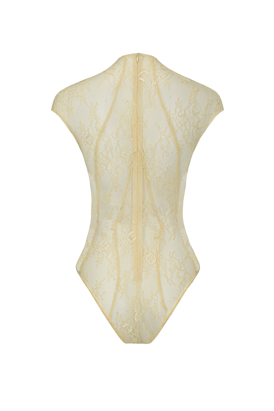 Lace bodysuit with silhouette lines