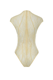 Lace bodysuit with silhouette lines