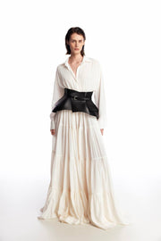 Maxi dress with waves