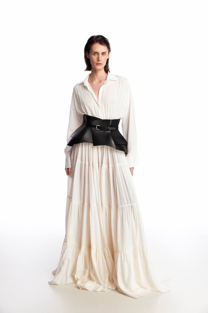 Maxi dress with waves