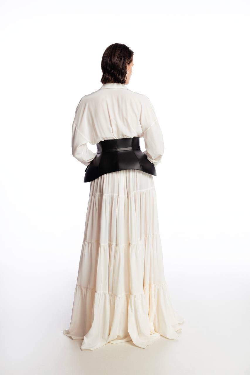 Maxi dress with waves