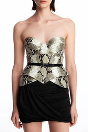 Snake leather corset