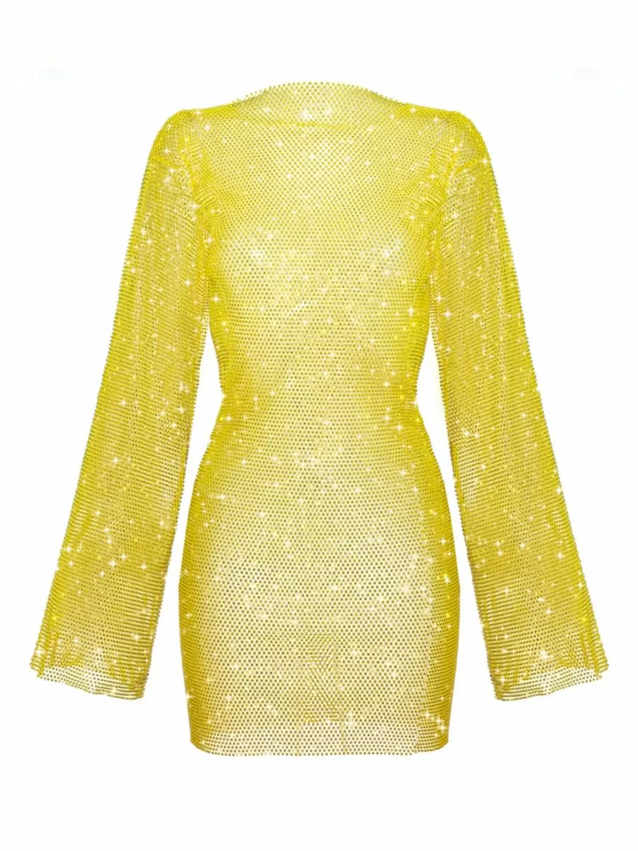 diamond short dress Diamond Dust Mini Dress - Pink