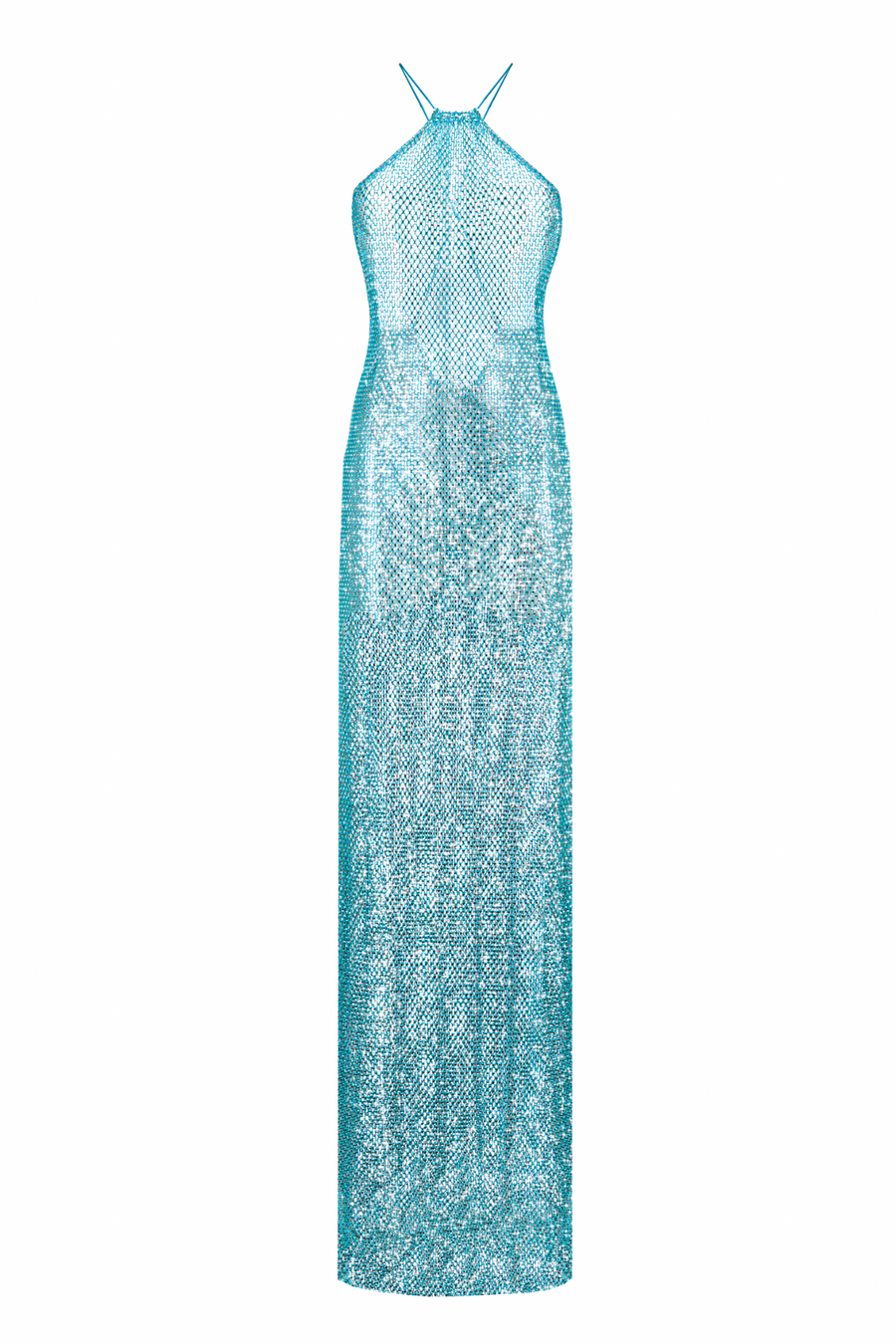 Maxi Dress with Open Back Sky Blue