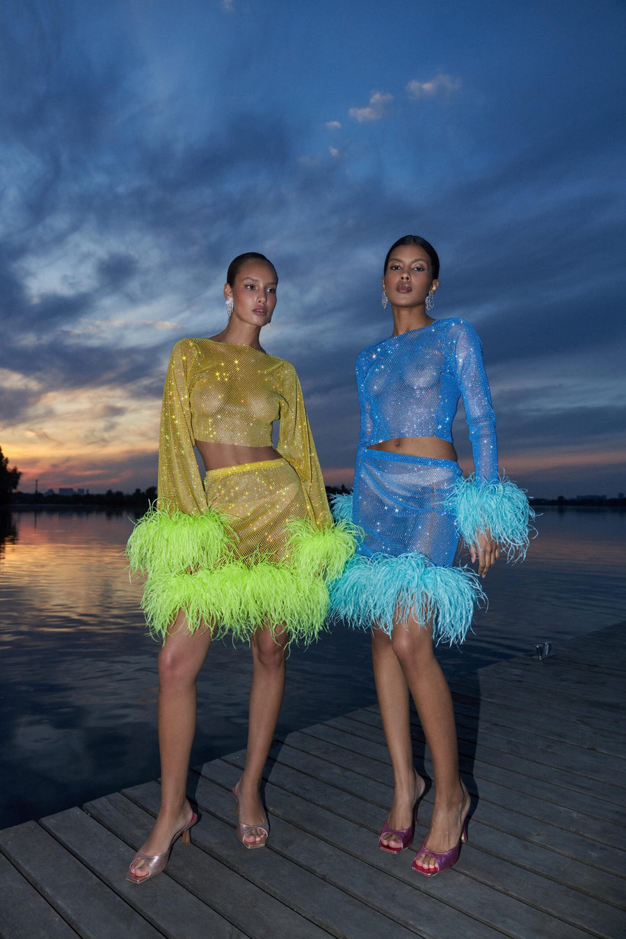 Baby Blue Feathers Skirt