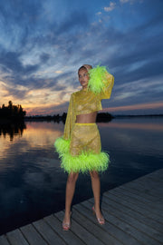 Yellow Feathers Skirt
