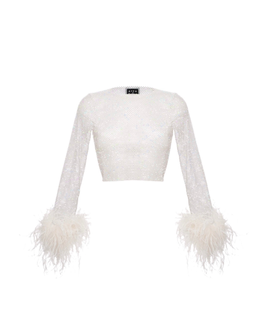 Sparkle Feathers Crop Top