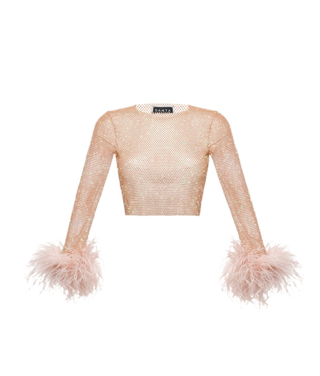 Sparkle Feathers Crop Top