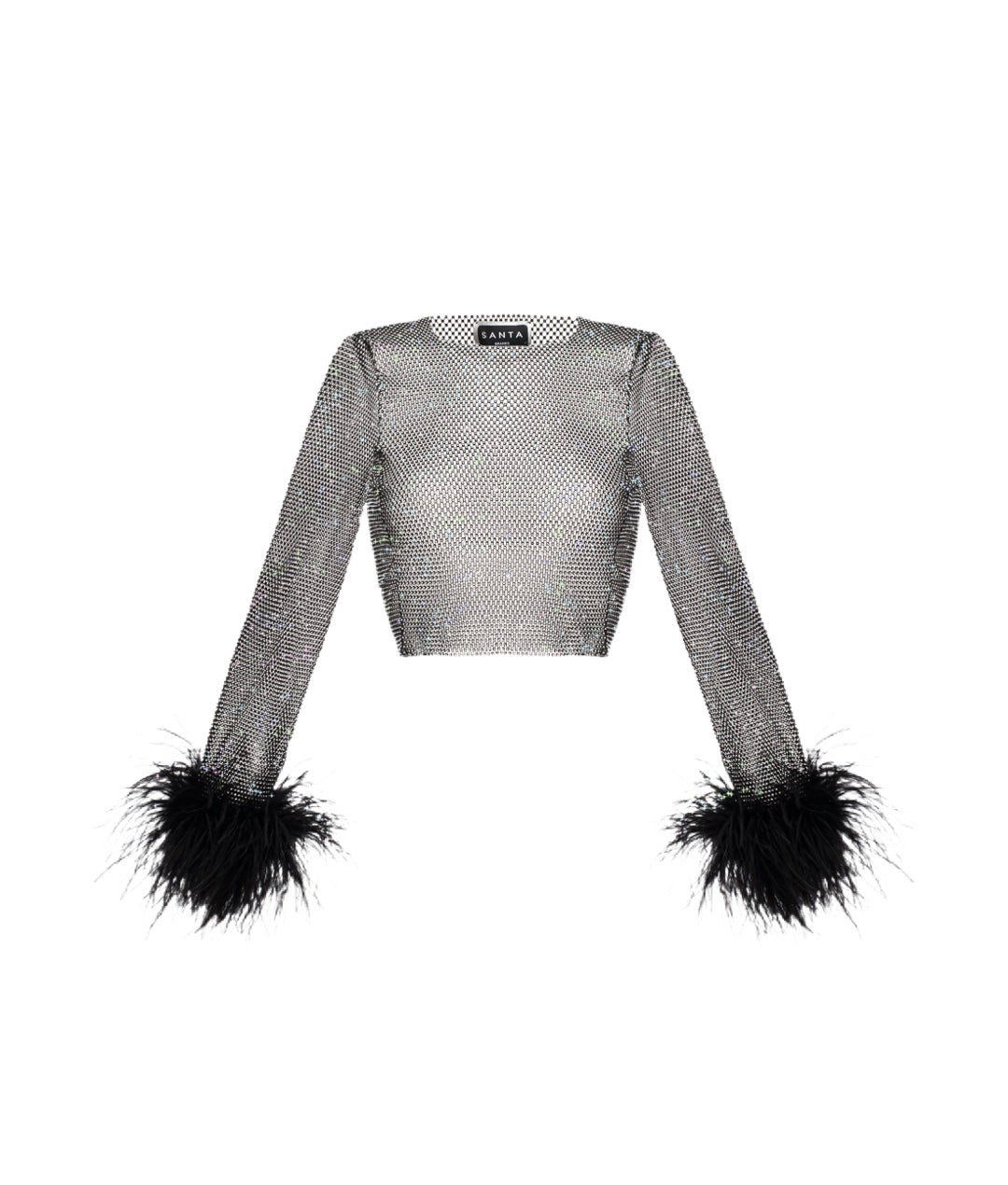 Sparkle Feathers Crop Top