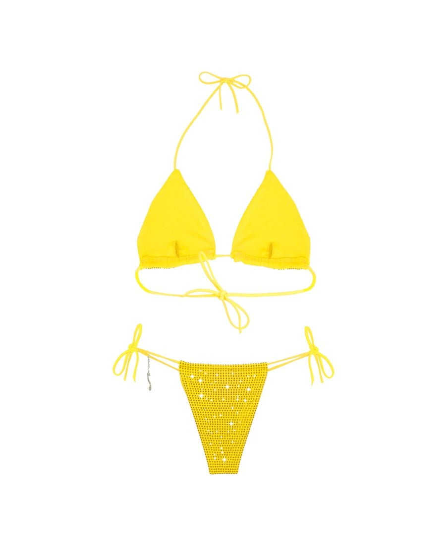 Citrine Triangle Dahlia Bikini