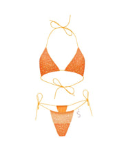 Orange Triangle Orchid Bikini