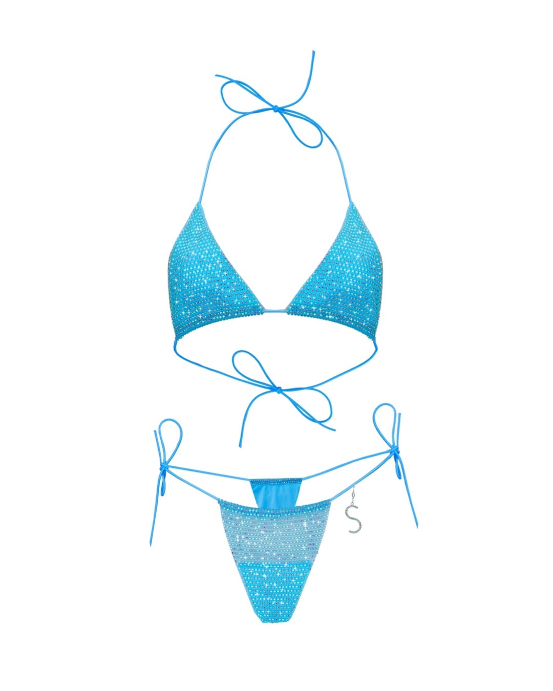 Blue Triangle Orchid Bikini