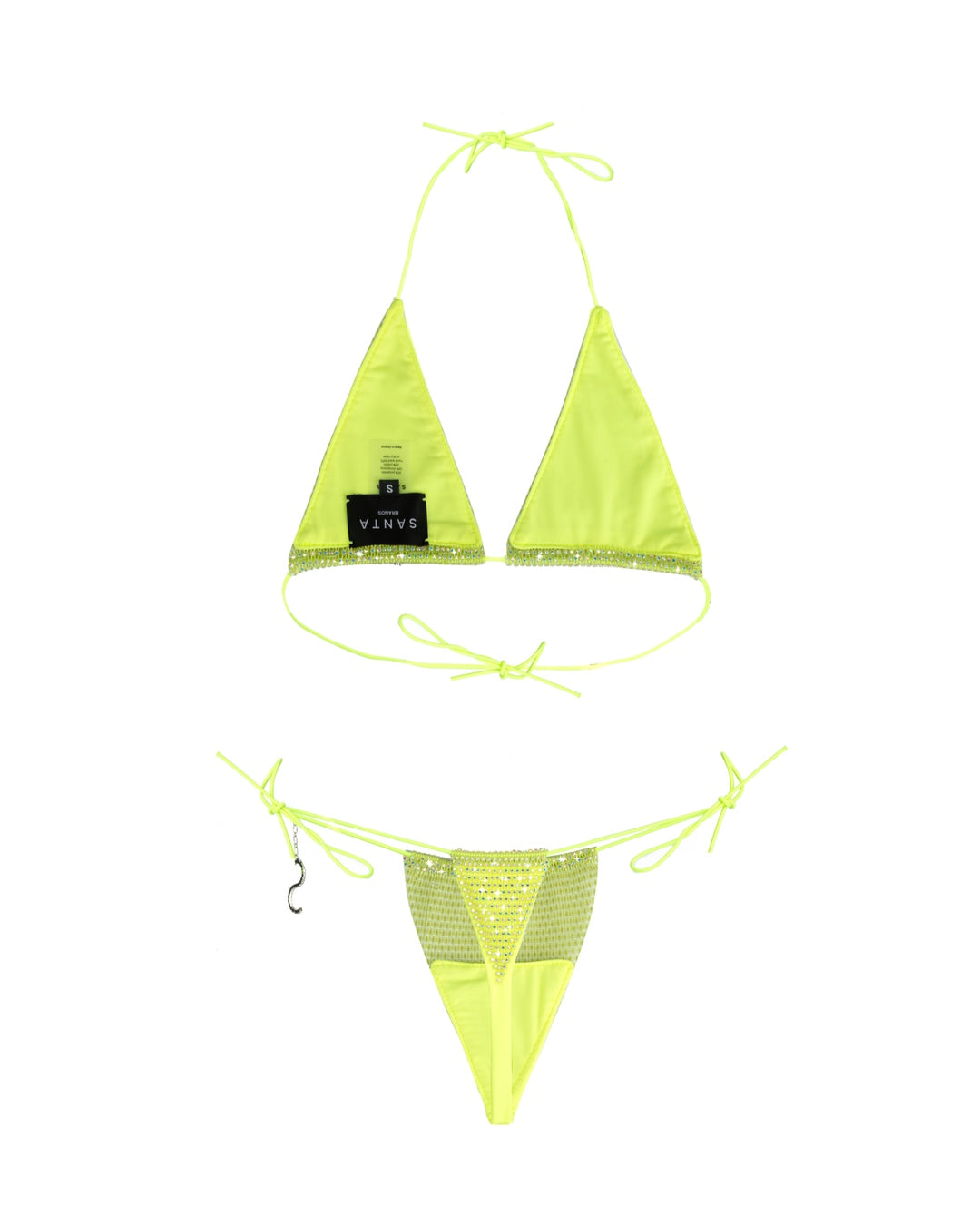 neon yellow triangle bikini