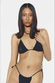 Black Triangle Dahlia Bikini