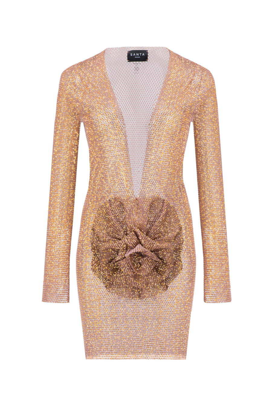 Sparkle Mini Dress with Flower