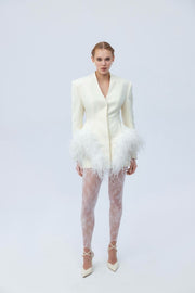 Jacket with feather basque