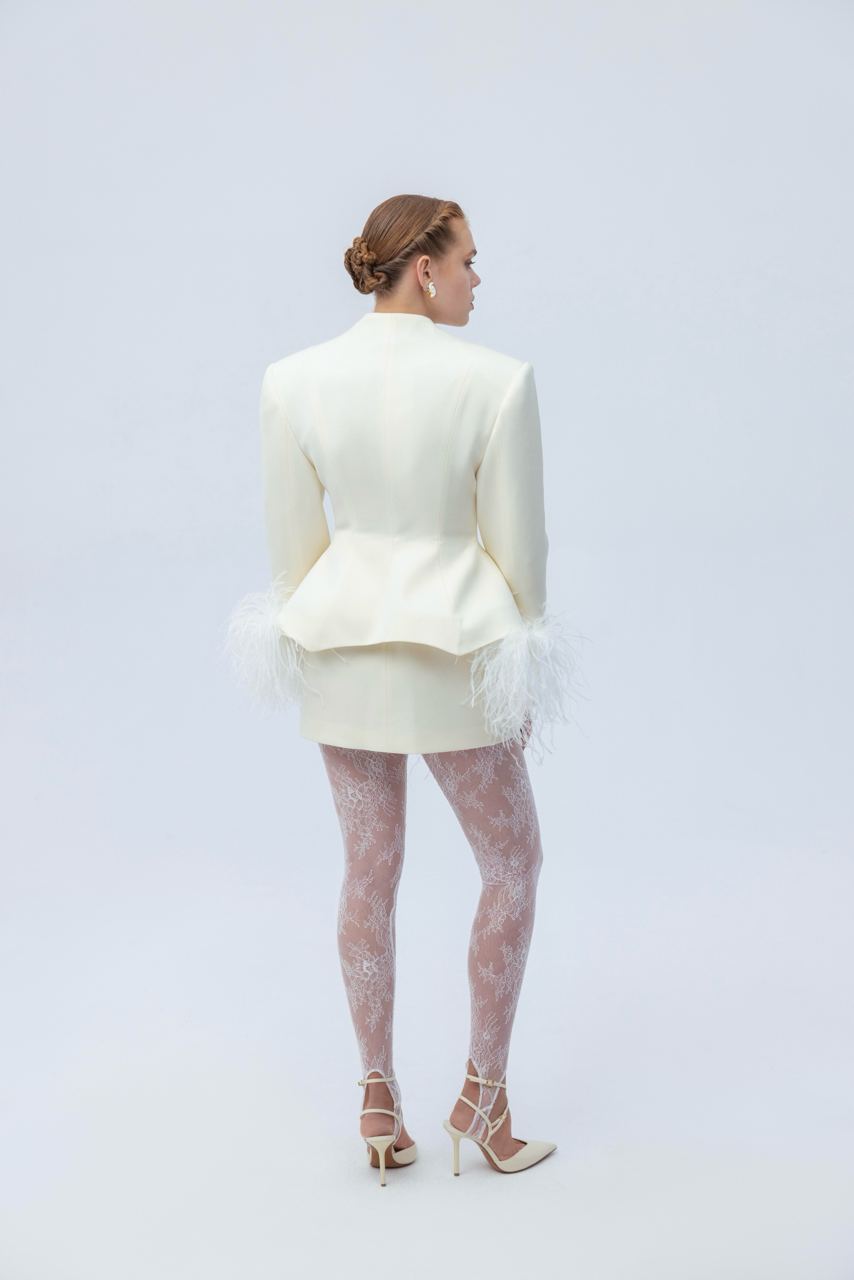 Jacket with feather basque