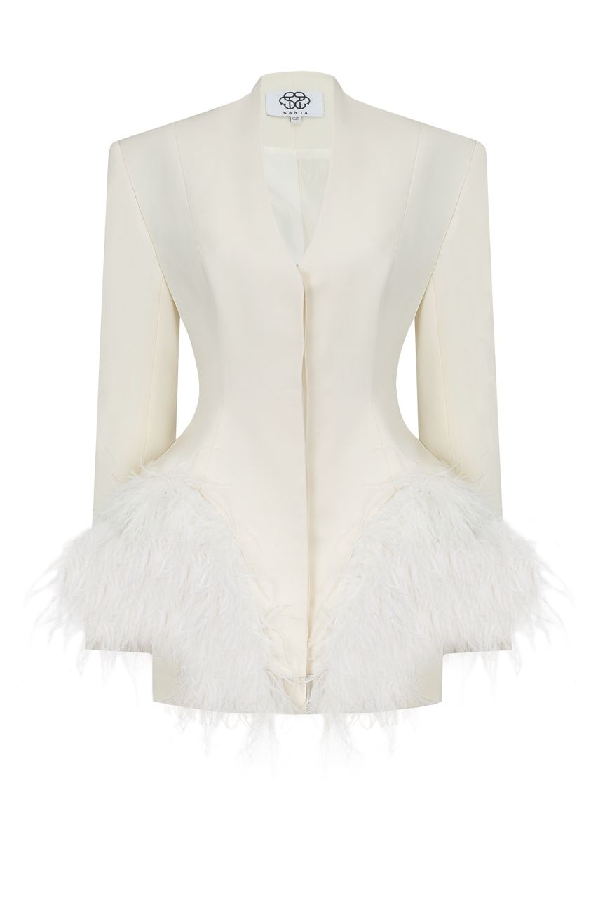 Jacket with feather basque