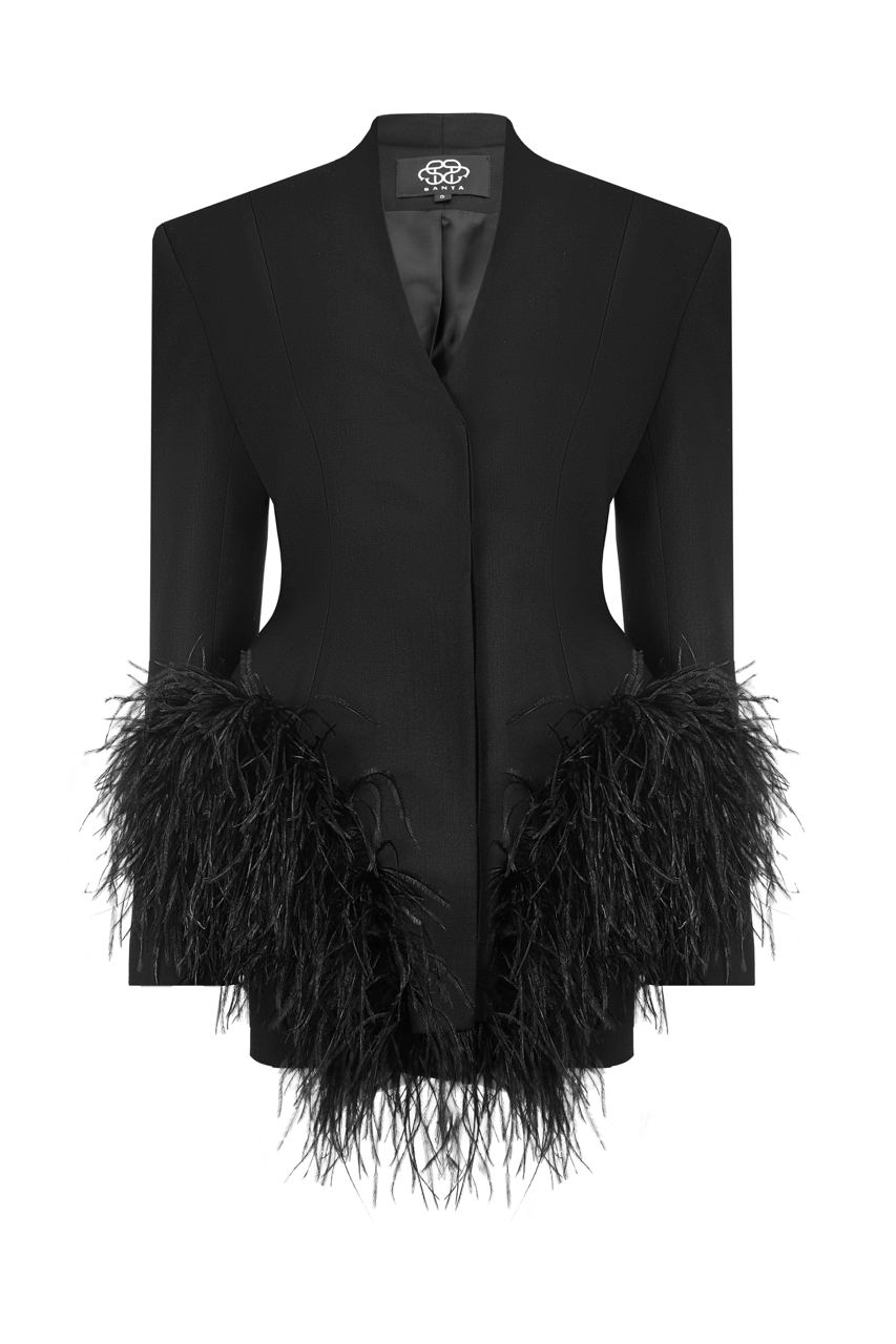 Jacket with feather basque