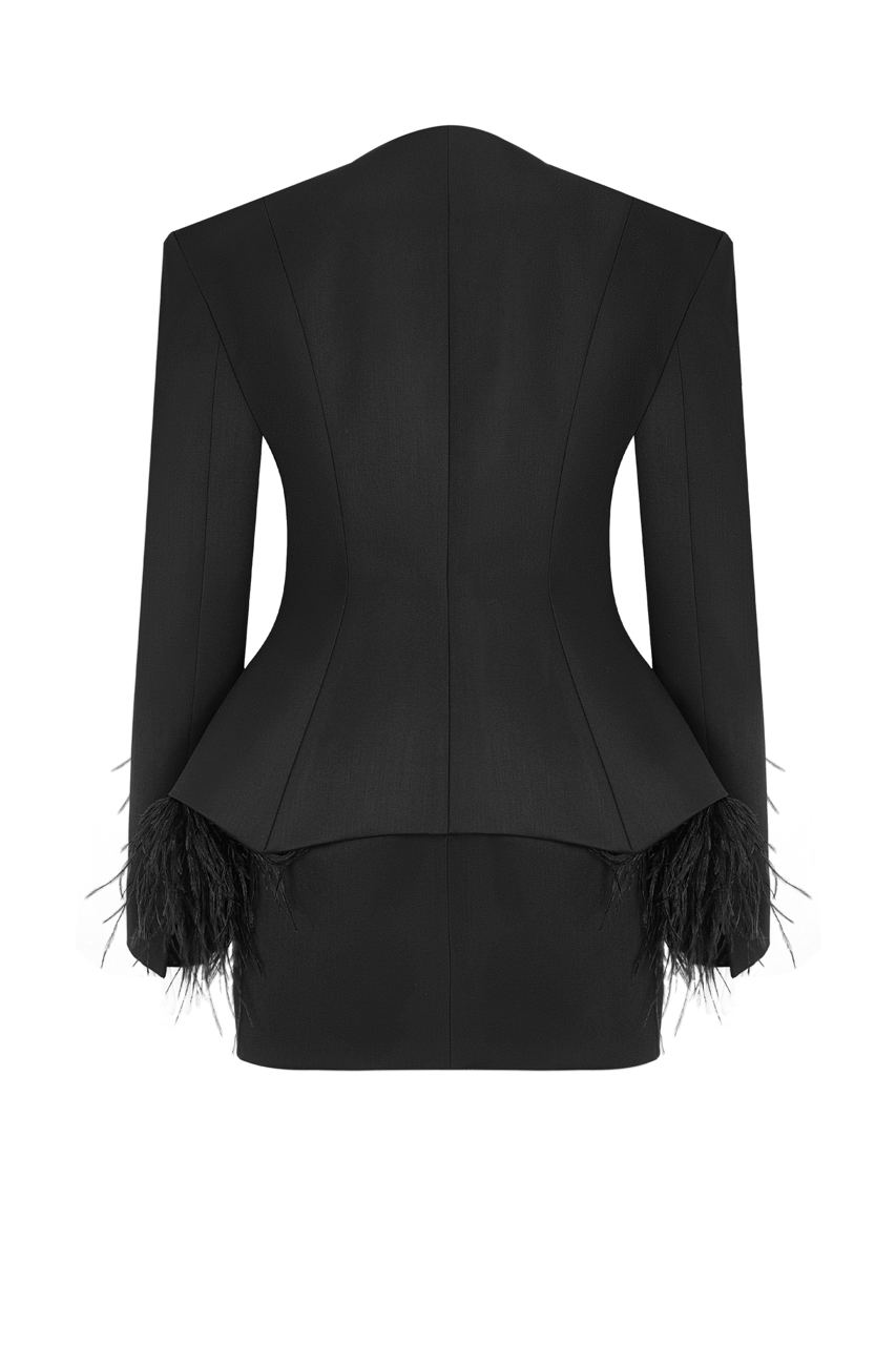 Jacket with feather basque