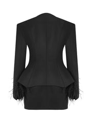 Jacket with feather basque