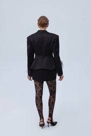 Jacket with feather basque
