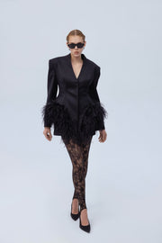 Jacket with feather basque