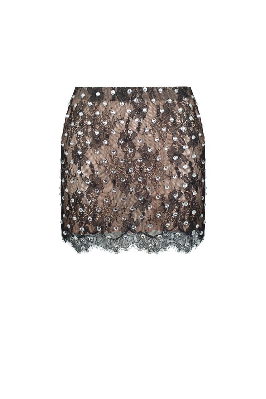 Diamante mini skirt