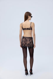 Diamante mini skirt