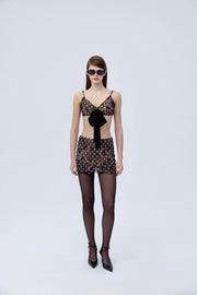 Diamante mini skirt