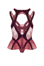 Lacet top with soft velvet