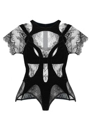 Lacet top with soft velvet