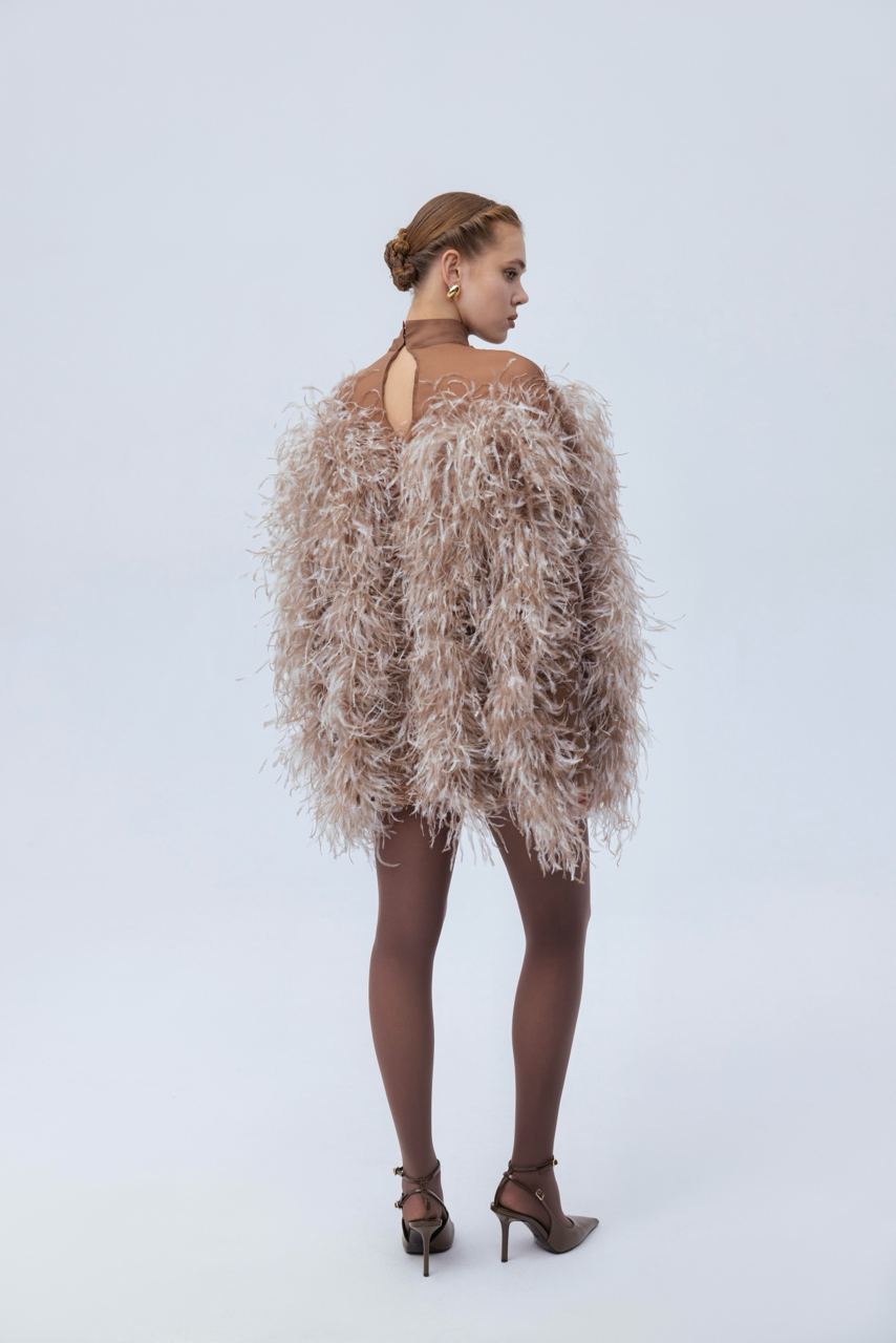 Mini feather dress