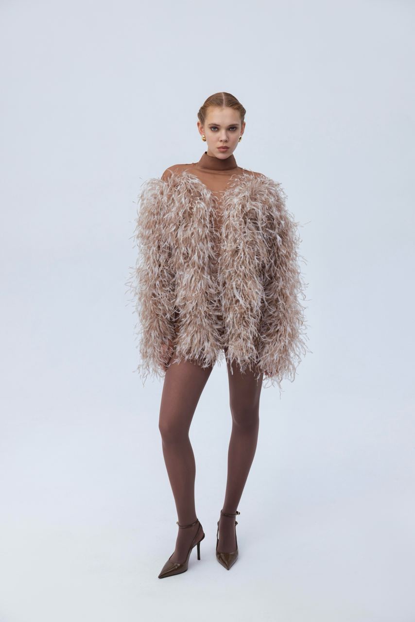 Mini feather dress