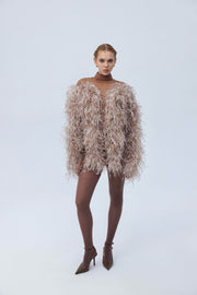 Mini feather dress