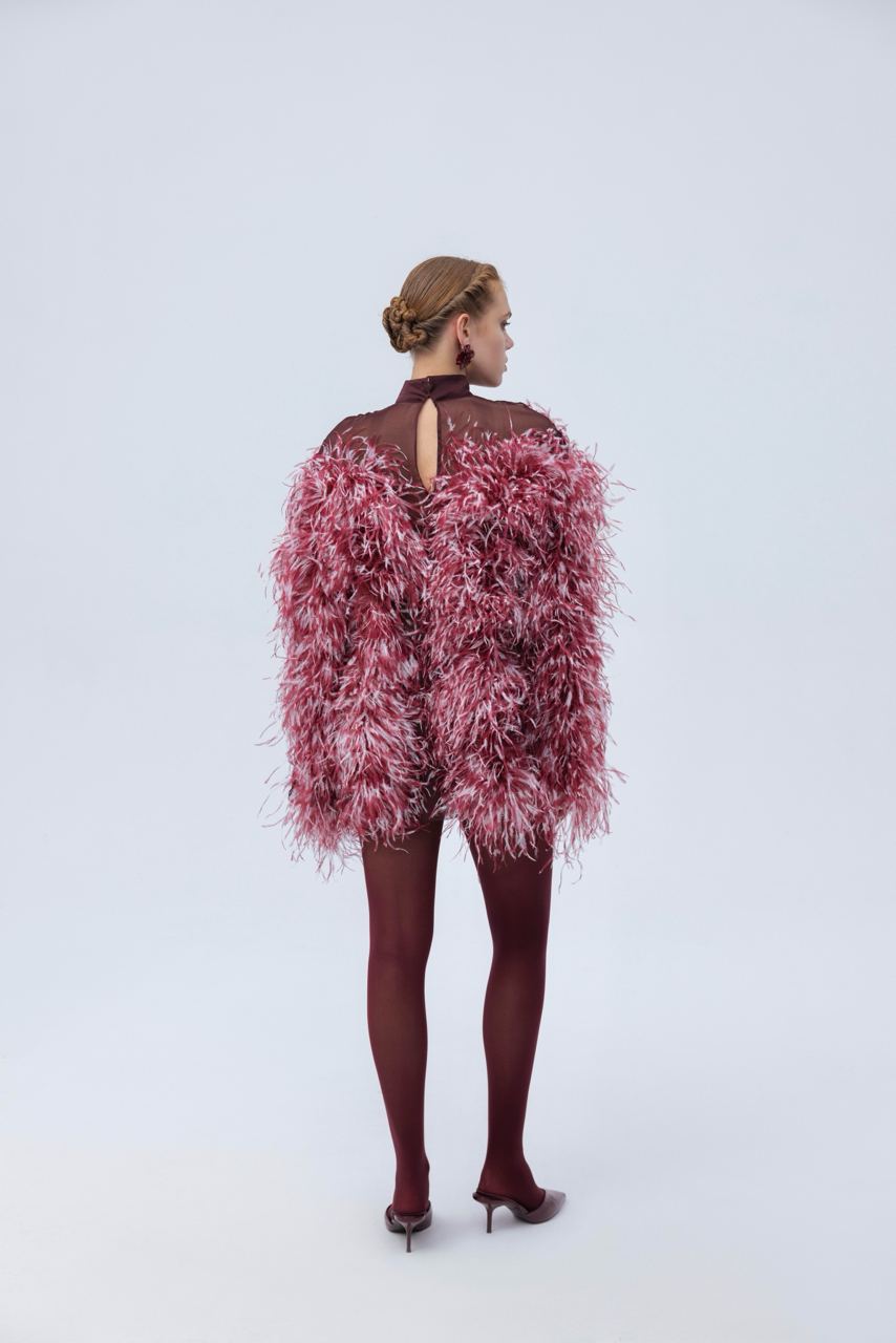 Mini feather dress