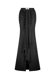 Diamante maxi skirt with cut