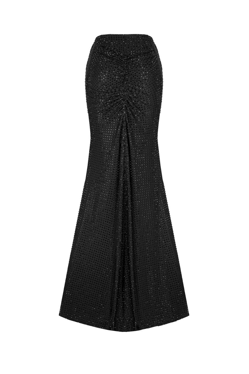 Diamante maxi skirt with cut