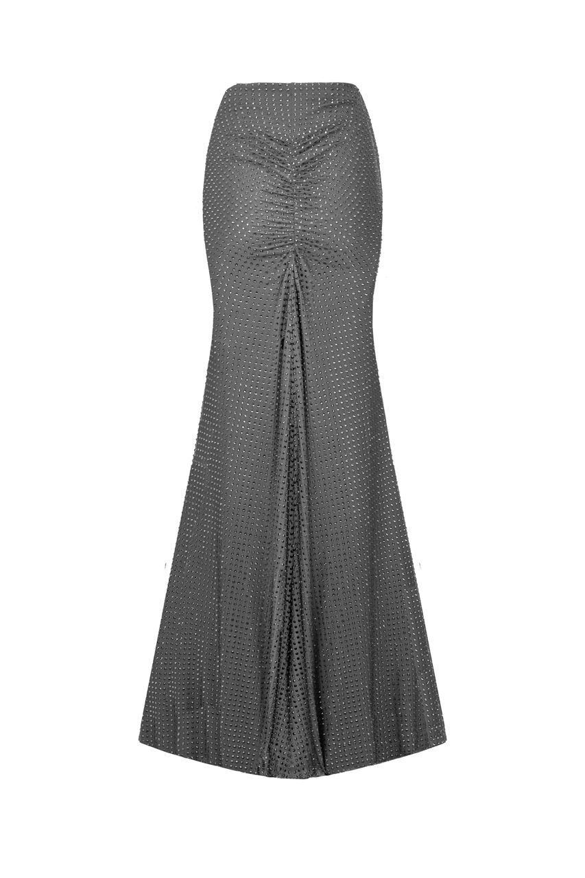 Diamante maxi skirt with cut