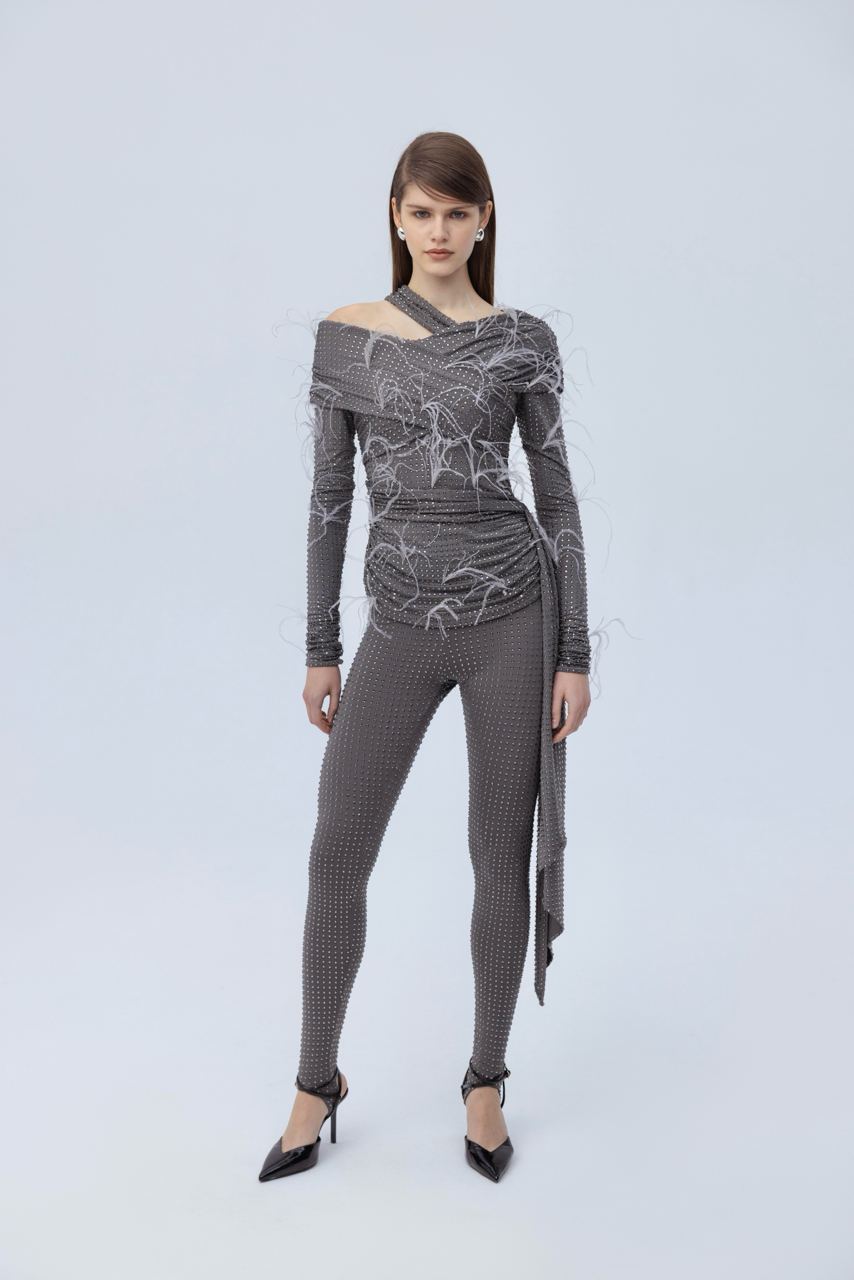 Embellished diamante long sleeve