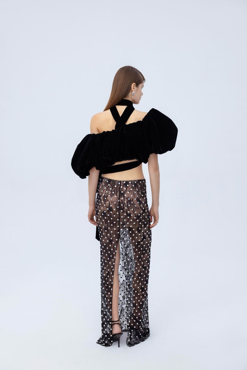 Diamante long skirt
