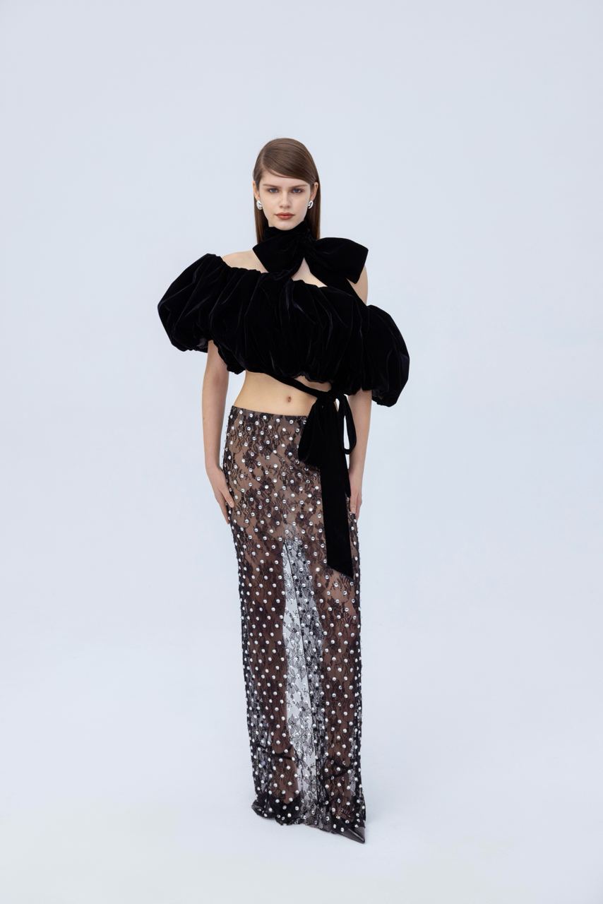 Diamante long skirt