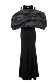 Diamante maxi dress with pouffe